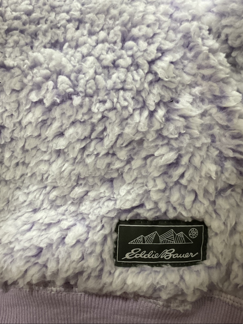 Eddie Bauer Lavender Sherpa Half-Zip Hoodie for Kids - Picture 2 of 5